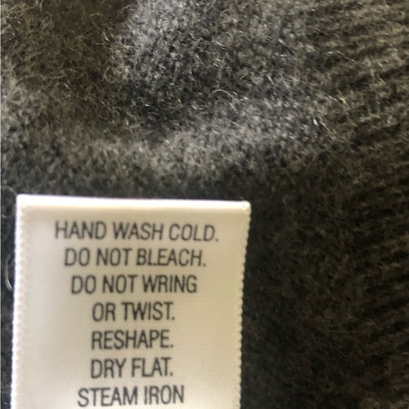 Cashmere Turtleneck Sweater Charcoal Gray long sleeve SZ L apt 9 - Picture 8 of 9